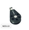 Barton N03110 Size 3 45mm Plain Bearing Pulley Block Single With Fixed Eye- for 10mm max rope